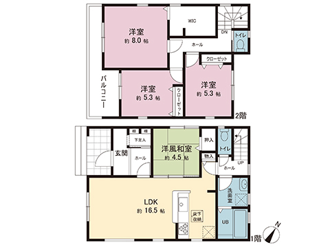 新築戸建 埼玉県北足立郡伊奈町中央１丁目 埼玉新都市交通伊奈線伊奈中央駅 3,480万円