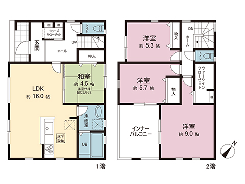 新築戸建 北足立郡伊奈町中央１丁目 埼玉新都市交通伊奈線伊奈中央駅 3,430万円
