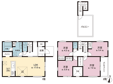 新築戸建 中郡二宮町山西 JR東海道本線(東京〜熱海)二宮駅 3,980万円