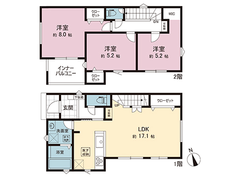 新築戸建 綾瀬市寺尾本町３丁目 相鉄本線さがみ野駅 3,980万円
