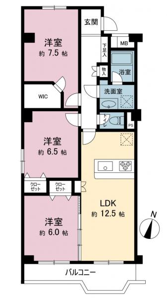 秦野マンション 間取り図