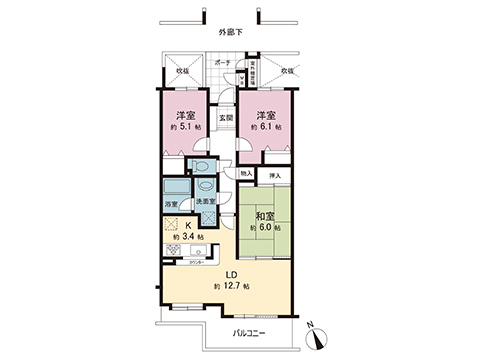 中古マンション 川崎市麻生区栗平２丁目 小田急多摩線栗平駅 3,480万円