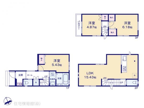 新築戸建 千葉県市川市市川南４丁目2104-24 JR総武本線市川駅 5,298万円
