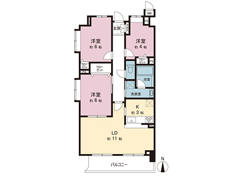 中古マンション 大和市中央１丁目 小田急江ノ島線大和駅 4,480万円