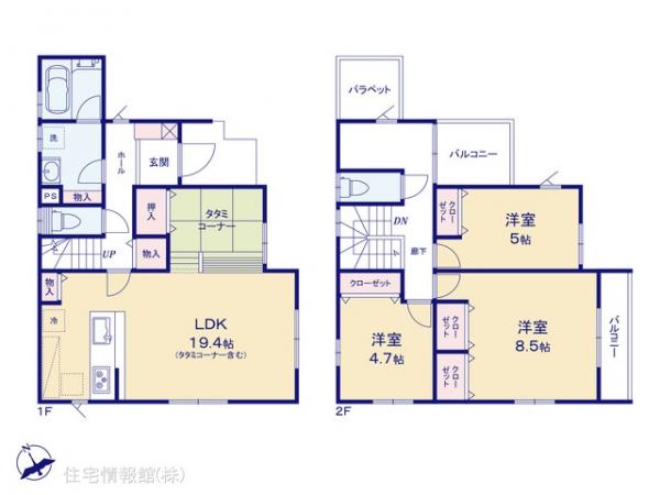 新築戸建 埼玉県川越市砂新田５丁目10 東武東上線新河岸駅 3,880万円