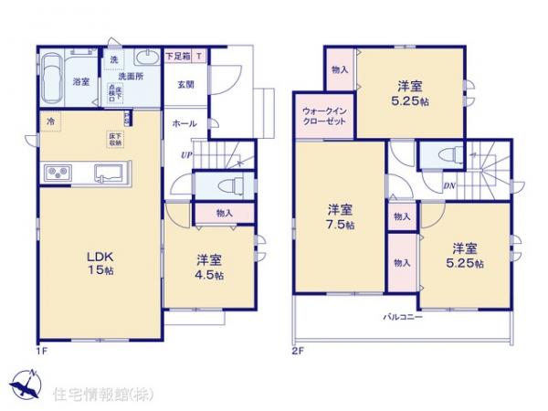 新築戸建 東京都東村山市恩多町３丁目16-1 西武新宿線久米川駅 5,390万円