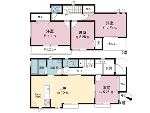 新築戸建 北足立郡伊奈町大字小室 埼玉新都市交通伊奈線志久駅 2,690万円