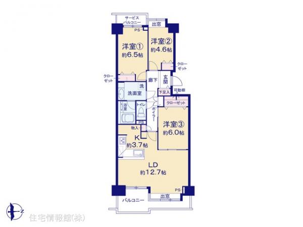 中古マンション 千葉県松戸市新松戸３丁目1-1 千代田常磐線新松戸駅 3,790万円
