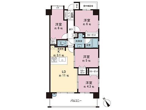 中古マンション 昭島市朝日町２丁目 JR青梅線中神駅 4,498万円