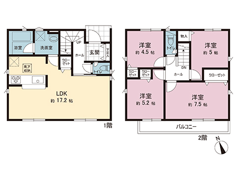 新築戸建 町田市高ヶ坂７丁目 JR横浜線成瀬駅 5,380万円