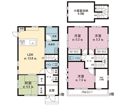 中古戸建 春日部市備後東３丁目 東武伊勢崎線武里駅 2,750万円