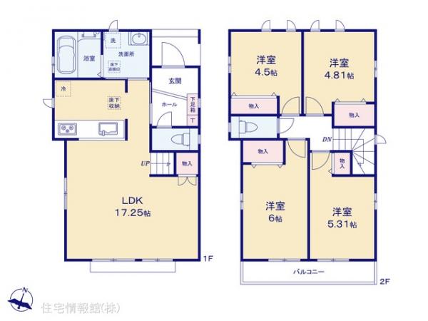 新築戸建 埼玉県新座市石神４丁目5 西武池袋線東久留米駅 3,590万円