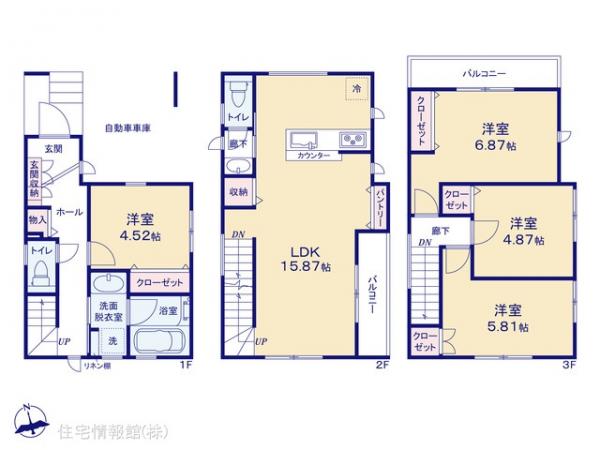 新築戸建 神奈川県相模原市緑区東橋本３丁目3-20 JR横浜線橋本駅 4,680万円