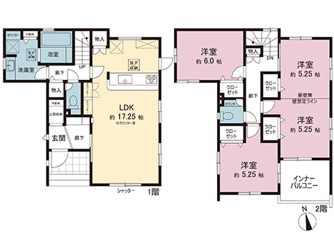 新築戸建 宇都宮市雀の宮６丁目 JR東北本線 (宇都宮線）雀宮駅 3,198万円