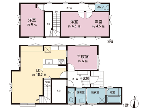 新築戸建 宇都宮市砥上町 JR日光線鶴田駅 3,500万円