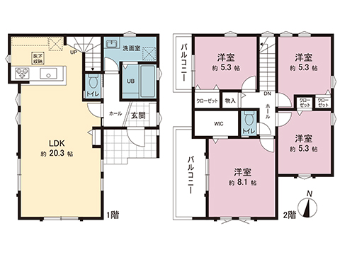 新築戸建 大和市福田２丁目 小田急江ノ島線桜ヶ丘駅 5,799万円