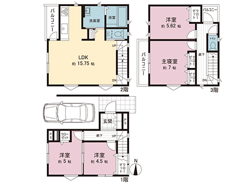 新築戸建 さいたま市南区大字大谷口 JR武蔵野線東浦和駅 3,390万円