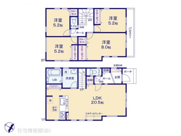 新築戸建 神奈川県相模原市南区相武台３丁目1218-1 小田急線相武台前駅 5,199万円