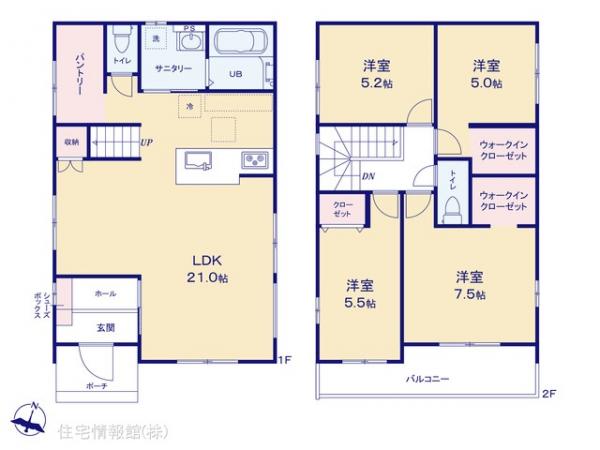 新築戸建 埼玉県越谷市登戸町294-11 JR武蔵野線南越谷駅 5,399万円