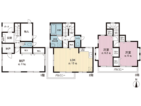 中古戸建 茅ヶ崎市西久保 JR相模線香川駅 3,399万円