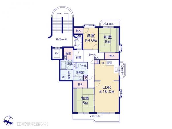 中古マンション 東京都多摩市貝取１丁目34-1 京王相模原線京王永山駅 2,480万円