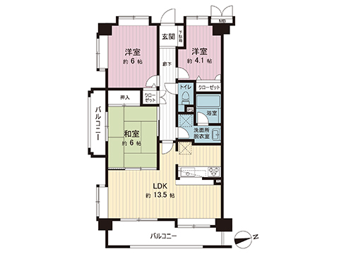 エンゼルハイムいずみ中央 間取り図