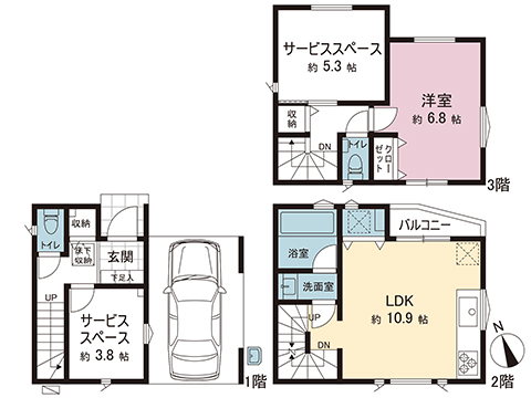 新築戸建 さいたま市南区大字大谷口 JR京浜東北線南浦和駅 3,590万円