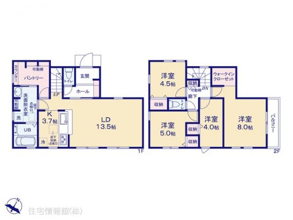 新築戸建 東京都町田市図師町2416-5 小田急多摩線唐木田駅 3,180万円