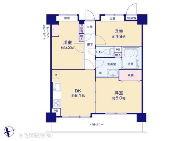 中古マンション 東京都足立区六月２丁目12-12 東武伊勢崎線西新井駅 3,980万円