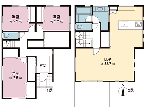 中古戸建 海老名市中新田４丁目 小田急線海老名駅 5,280万円