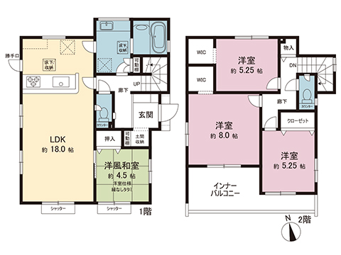 新築戸建 宇都宮市五代２丁目 JR東北本線 (宇都宮線）雀宮駅 3,198万円