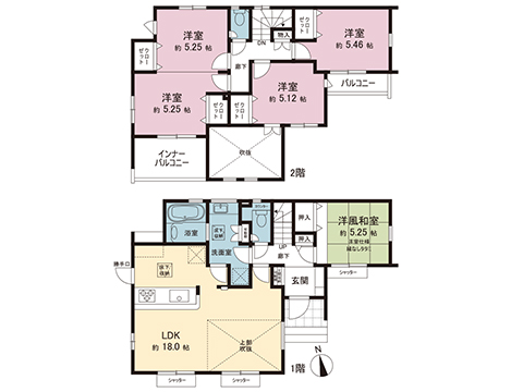 新築戸建 宇都宮市五代２丁目 JR東北本線 (宇都宮線）雀宮駅 3,798万円