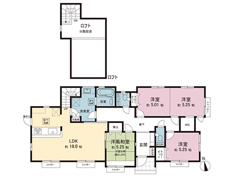 新築戸建 宇都宮市五代２丁目 JR東北本線 (宇都宮線）雀宮駅 3,998万円