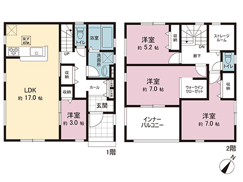 新築戸建 久喜市栄１丁目 東武伊勢崎線鷲宮駅 2,880万円