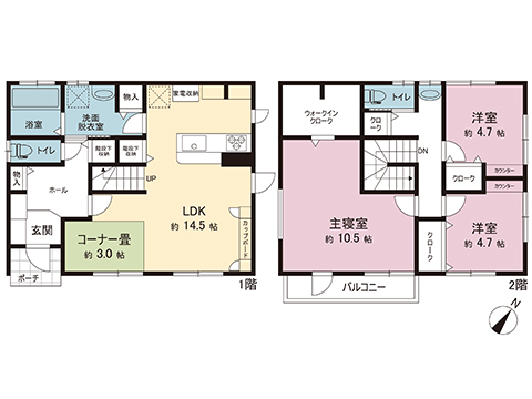中古戸建 加須市北下新井 JR東北本線 (宇都宮線）栗橋駅 2,880万円