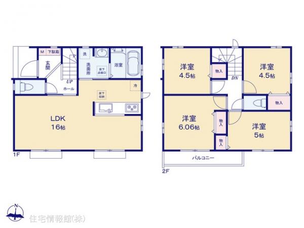新築戸建 東京都小金井市前原町４丁目12-16 JR中央線武蔵小金井駅 5,490万円