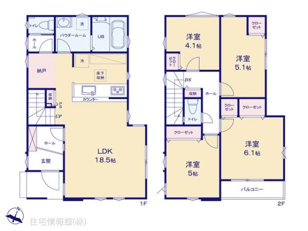 新築戸建 東京都東村山市青葉町３丁目21-7 JR武蔵野線新秋津駅 4,999万円