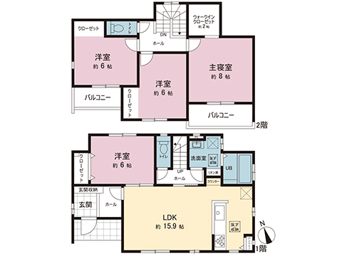 新築戸建 宇都宮市下川俣町 JR東北本線 (宇都宮線）岡本駅 3,598万円