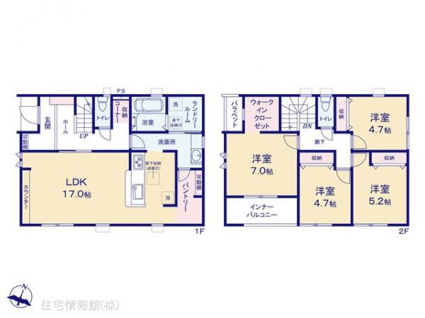 新築戸建 埼玉県草加市新里町747-6 日暮里・舎人ライナー見沼代親水公園駅 5,499万円