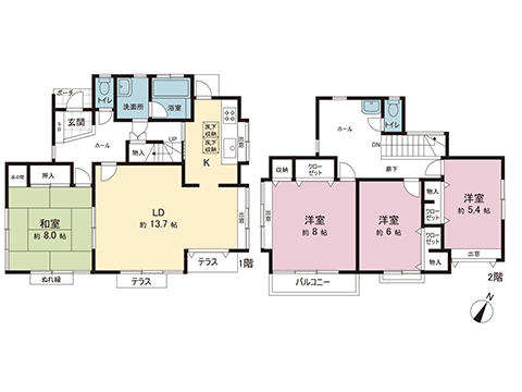 中古戸建 中郡大磯町石神台３丁目 JR東海道本線(東京〜熱海)二宮駅 1,950万円