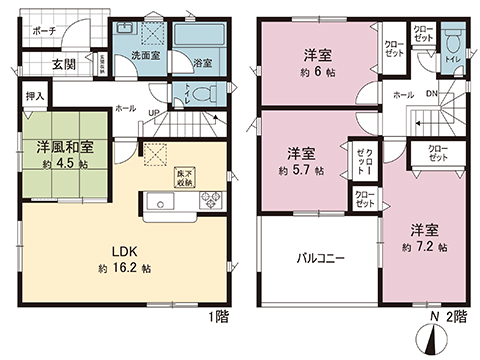 千葉市中央区蘇我３丁目 戸建 間取り図