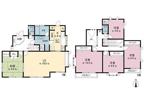 中古戸建 川崎市麻生区王禅寺西２丁目 小田急多摩線新百合ヶ丘駅 7,580万円