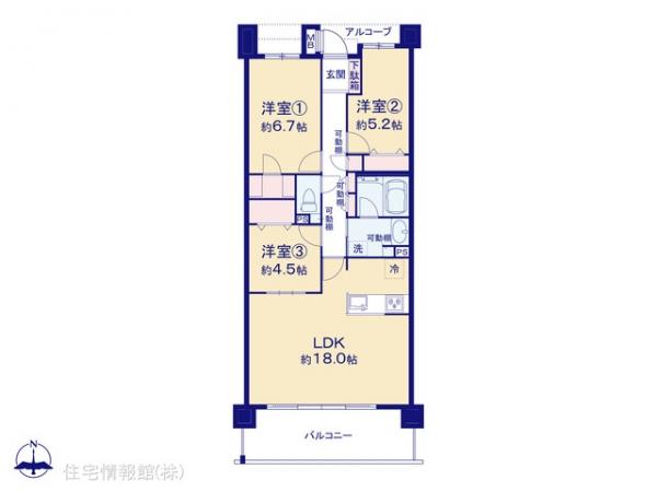 中古マンション 神奈川県横浜市都筑区加賀原２丁目2-1 横浜市営地下鉄グリーンライン川和町駅 4,980万円