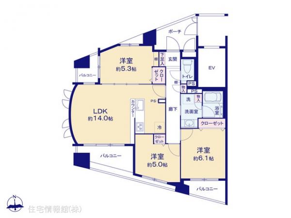 中古マンション 東京都多摩市関戸５丁目30-8 京王線聖蹟桜ヶ丘駅 4,099万円