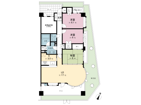 中古マンション 大和市下鶴間 小田急江ノ島線南林間駅 3,750万円