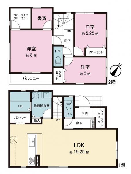 綾瀬市上土棚南２丁目 土地 参考プラン間取図