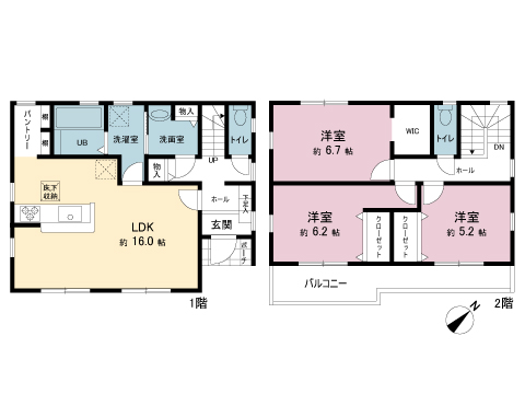新築戸建 北足立郡伊奈町栄３丁目 埼玉新都市交通伊奈線丸山駅 3,280万円