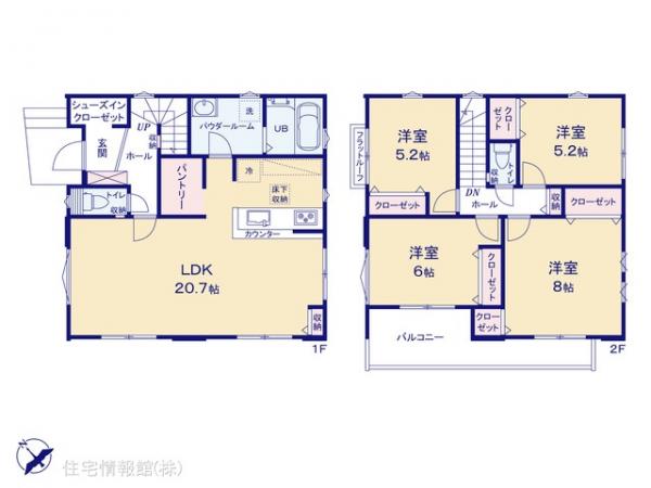 新築戸建 東京都八王子市打越町1215-1 京王線北野駅 6,099万円