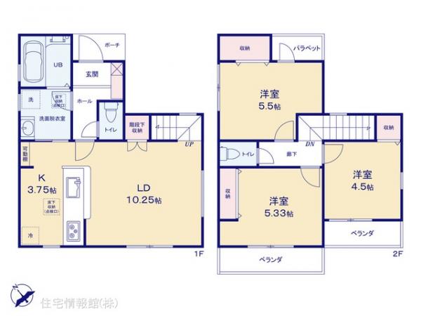 新築戸建 東京都武蔵村山市三ツ藤３丁目37-4 JR中央線立川駅 2,880万円