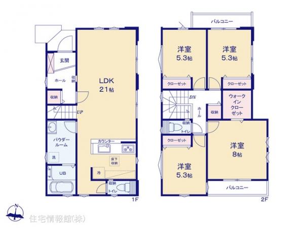 新築戸建 東京都東大和市南街１丁目12-8 西武拝島線東大和市駅 5,999万円